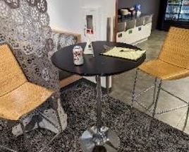 Table, Dining, Black, 30" x 30" x 42"