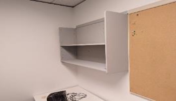 Bookshelf, Rail-Mounted, Grey, 42" x 19" x 12.5"