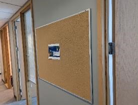 Corkboard, Wall-Mounted, 48" x .5" x 36"