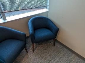 Chair, Lounge, Blue, 36" x 36" x 24"