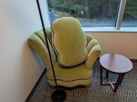 Chair, Lounge, Green, 34" x 42" x 30"
