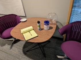 Table, Meeting, Square, Dark Wood, 35" x 35" x 28"