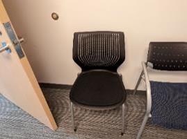 Chair, Guest, Black/Red, 20" x 20" x 32" *photo representation*