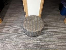 Ottoman, Grey. 16" x 22" x 15"