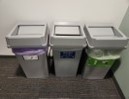 Trash Bin, 19 Gal, Grey, 12" x 12" x 17"