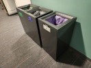 Trash Bin, 19 Gal, Black, 15" x 15" x 21"