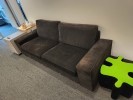 Sofa/Sectional, Black, 89" x 36" x 37"