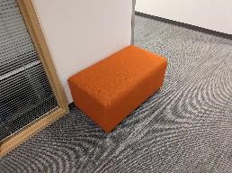 Bench, Orange, 30" x 21" x 15"