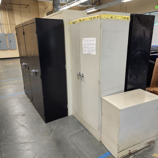 Large metal cabinets