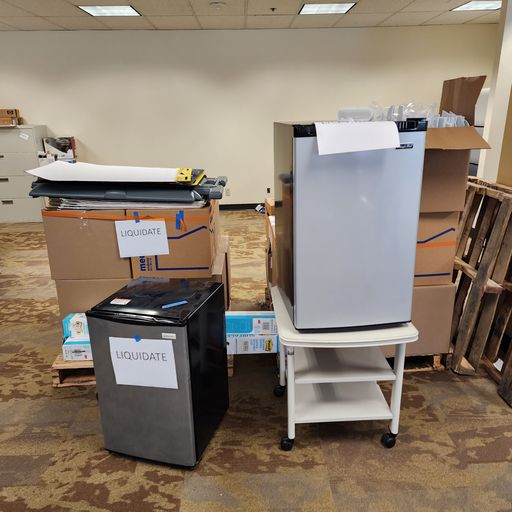 Pallets of donation/office supp