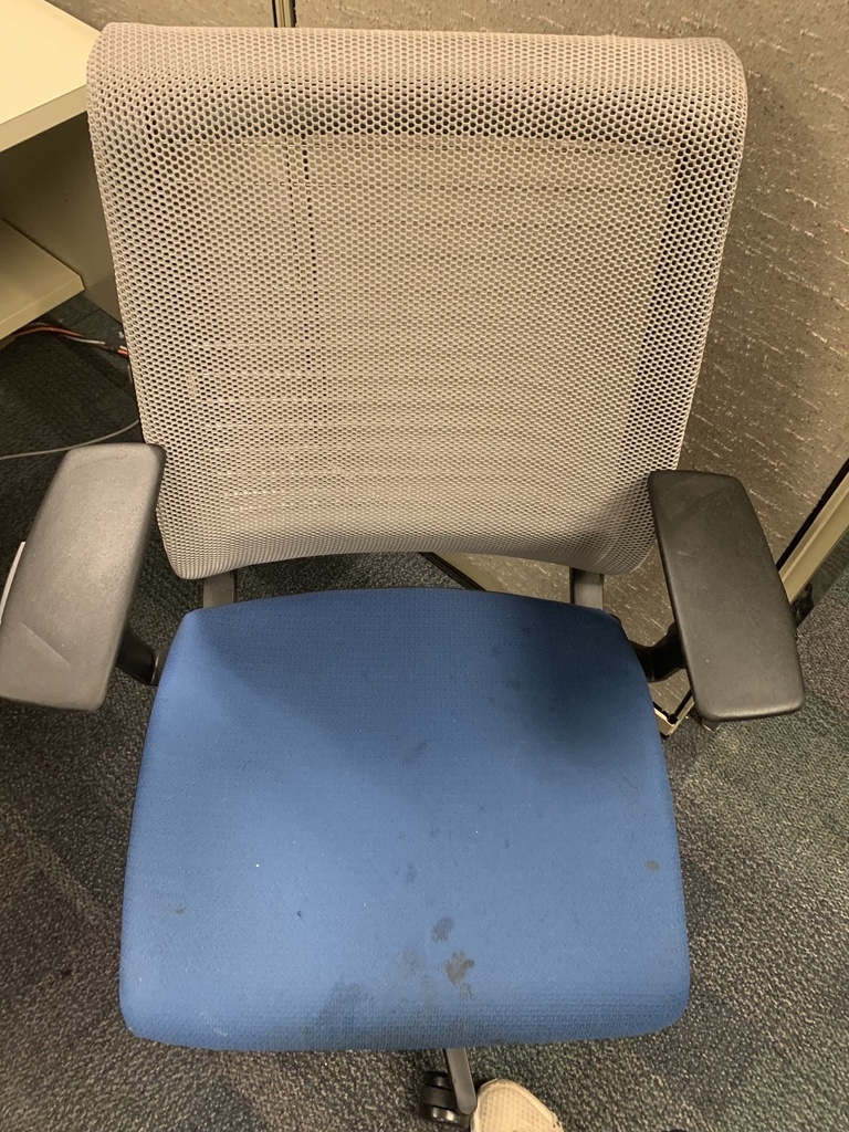 task chair - blue&amp; tan