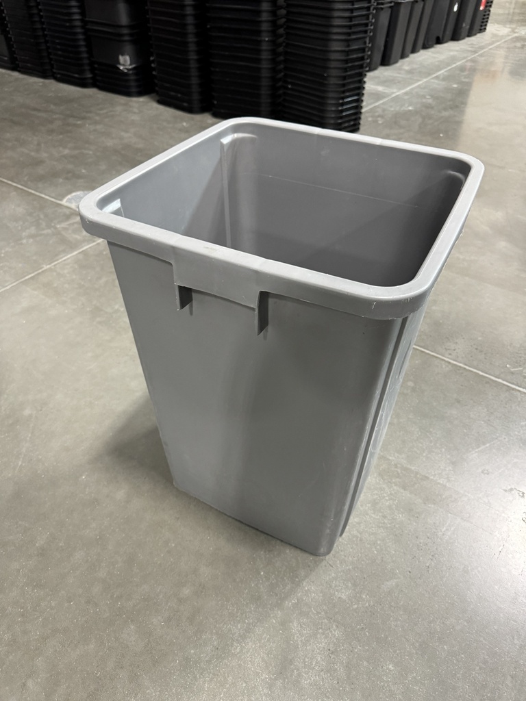 Grey Square Trash Can