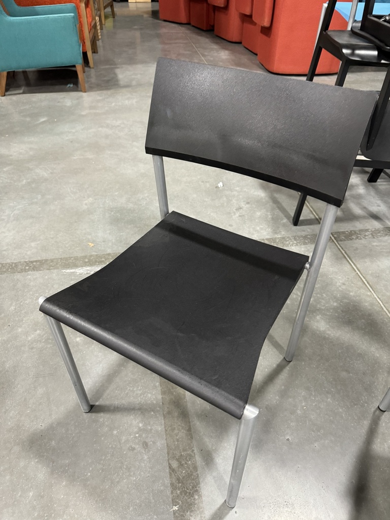 Black Squared Back Guest Chair