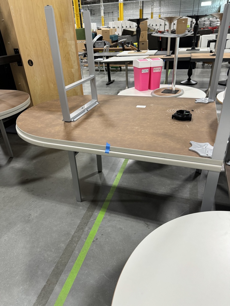 Short Half Circle Meeting Style Table