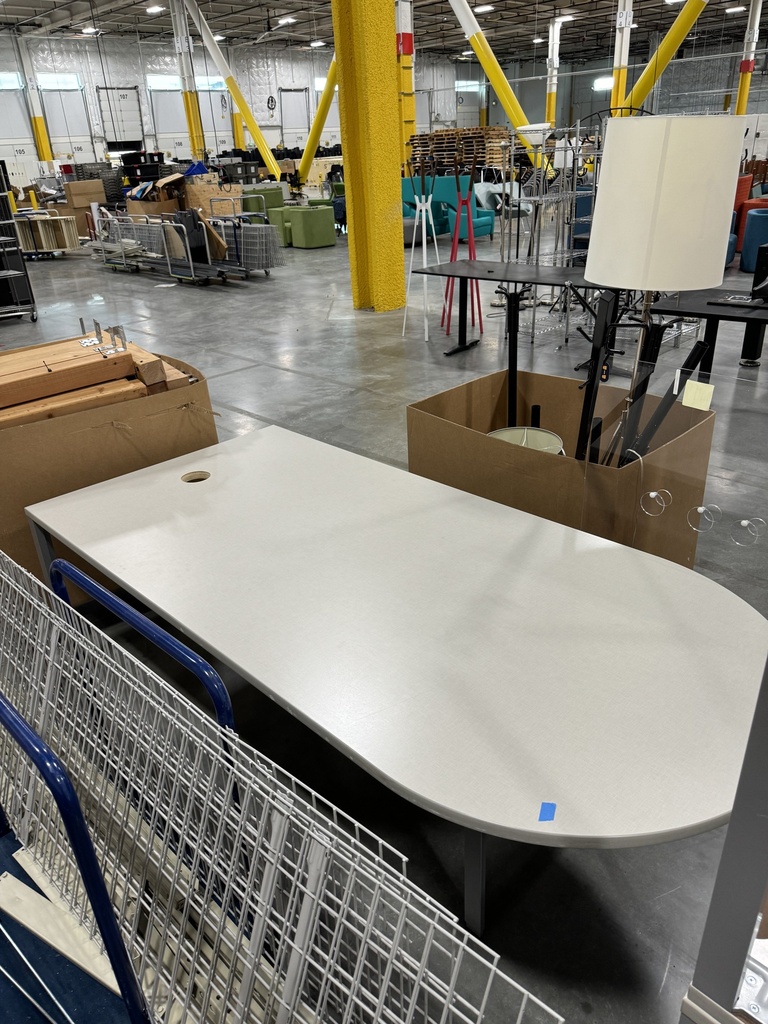 Long Half Circle Meeting Style Table