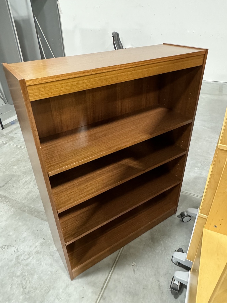 Brown Wood 4 Shelf Bookshelf