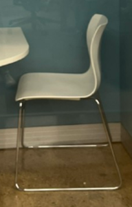 Chair - white/silver base