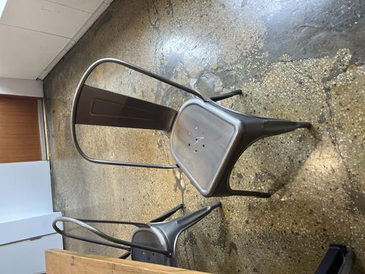 Chair - silver metal