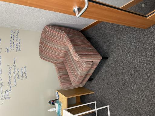 Lounge Chair - red striped