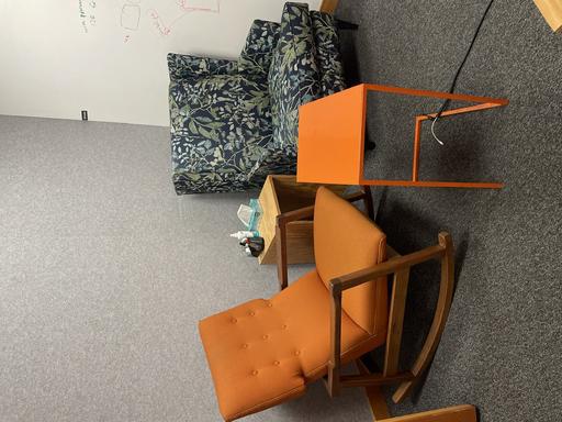 Lounge Chair - green pattern