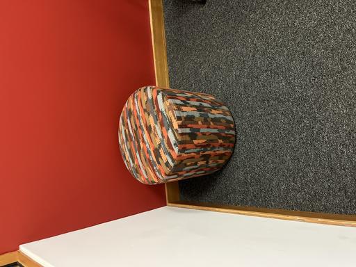 Ottoman - red/orange stripe multi 