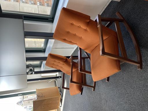 Rocking Chair - orange/wood