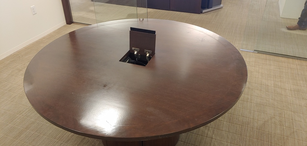 Round Brown Table