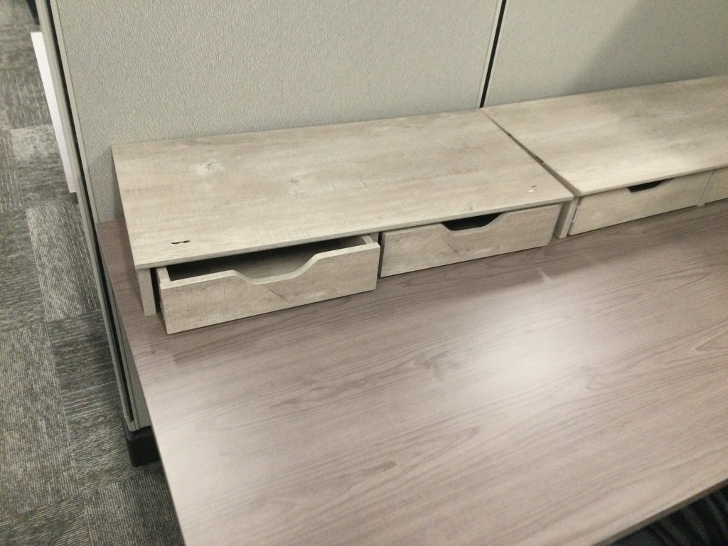 Desk Top Risers – Light Brown   27x11x4