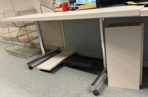 Desk, white, 66x24x28"