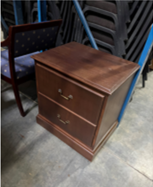 Mahogany 2-drawer side table
