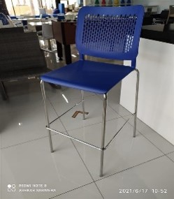 Blue Stackable Bar Height Chair