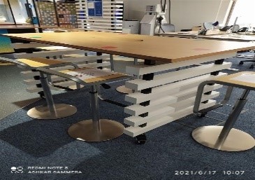 Bar Height Table with Slatted Side (60x90cm)