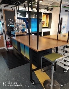 Wood Bar Height Table 