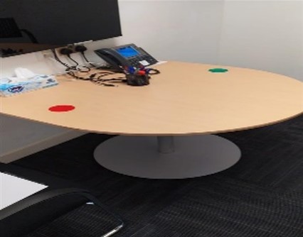 D-Shaped Meeting Table (L:100cm)