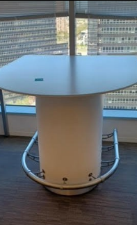 BAR HEIGHT TABLE HALF ROUND 4' X 5'