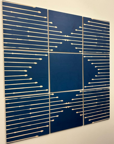 Artwork - 9 panels, blue diamond