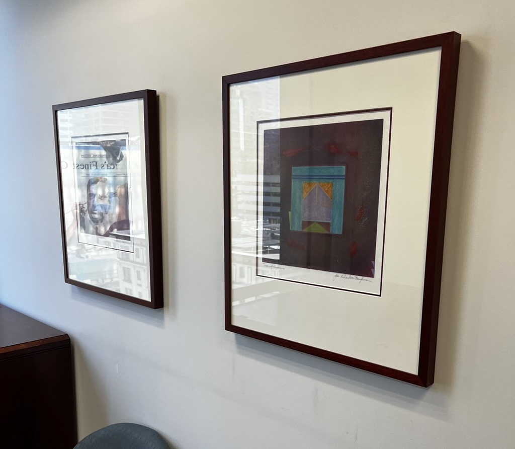 Artwork with Brown Frames