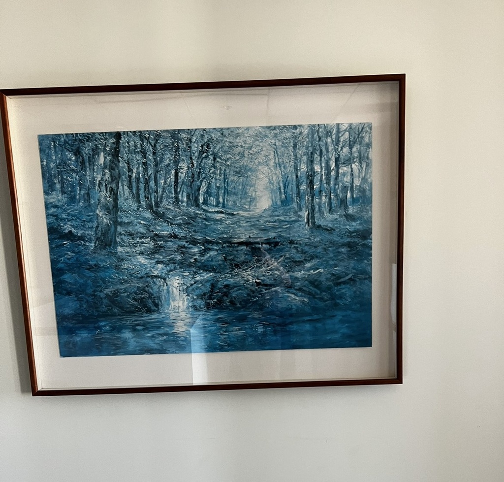 Artwork in Wood Coloured Frame