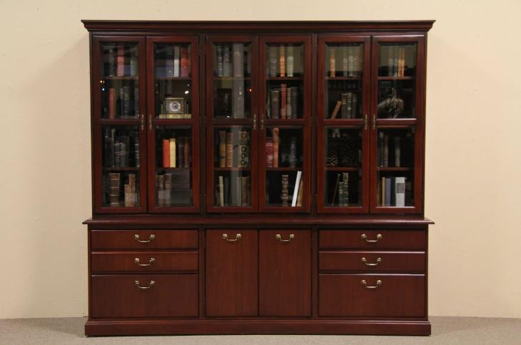 Large Executive Bookcase &amp; Credenza (photo representation)