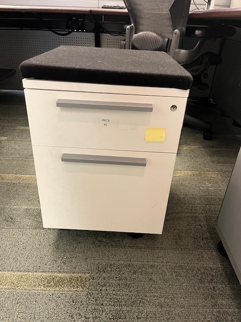 White peds 2 drawers in mix colors of seats 