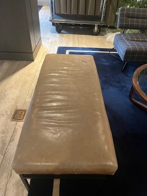 Leather bench