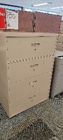 4 Drawer Lateral Filing Cabinet (36"W X 18"D X 52"H)