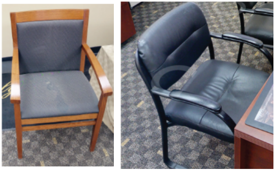 Guest Seating 7 - selection will vary within these styles