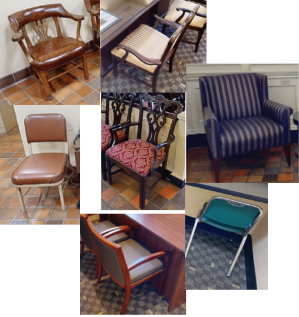 Guest Seating 15 - selection will vary within these styles