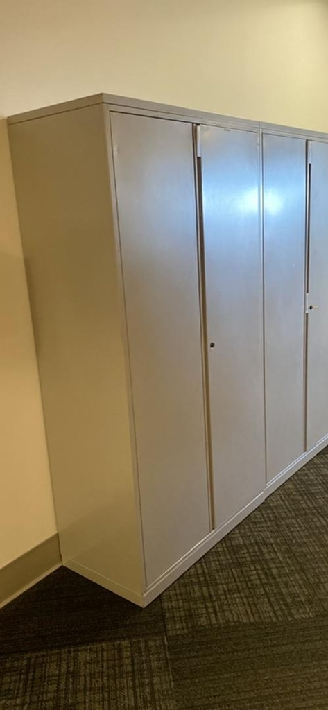 Metal Grey 2-Door Cabinet