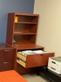 Short File Cabinet with Upper Shelves