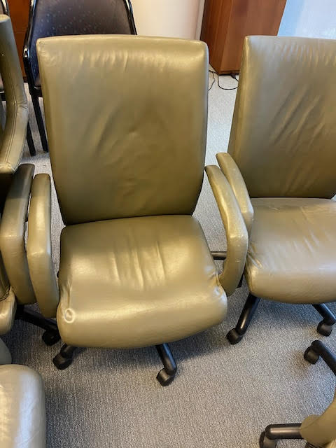 Green Leather Task Chair