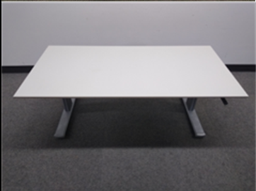60" steelcase White crank - height adjustable desk
