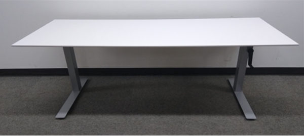 72" Knoll White Crank - height adjustable desk