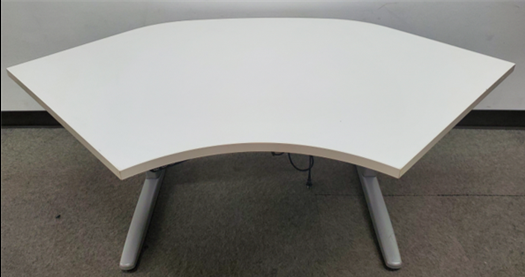 KI, 48" Electric Corner,White, base included- height adjustable desk